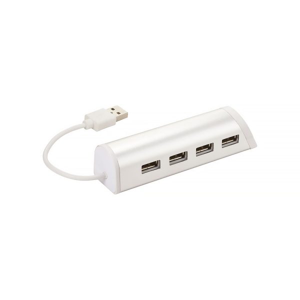 4-ports USB hub og telefonholder i aluminium - Bilde 2