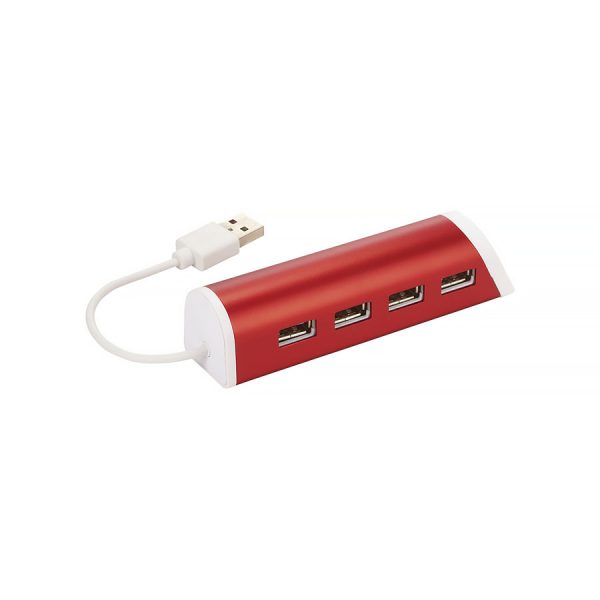 4-ports USB hub og telefonholder i aluminium - Bilde 12