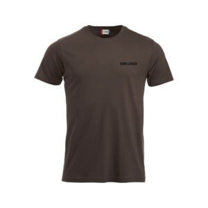 T-skjorte-med-logo--brun-dark-mocca